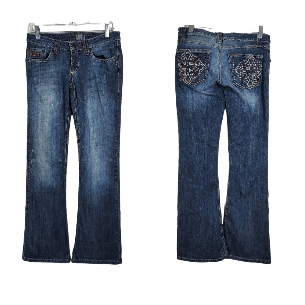 CRUEL GIRL DELANEY SLIM DENIM JEANS